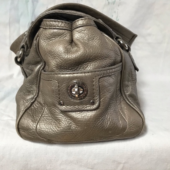 Marc by Marc Jacobs bag silvery grey leather top handle shoe box Turn key clasp - Picture 9 of 16